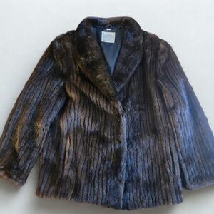 SAGA Mink Coat • Buttery Soft Dark Brown Fur • Hip Length Vintage Luxury • M